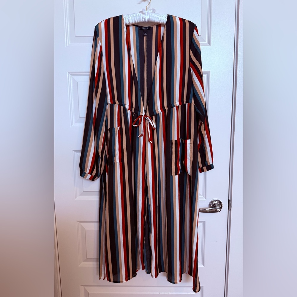 Torrid Multicolor Tie Front Duster